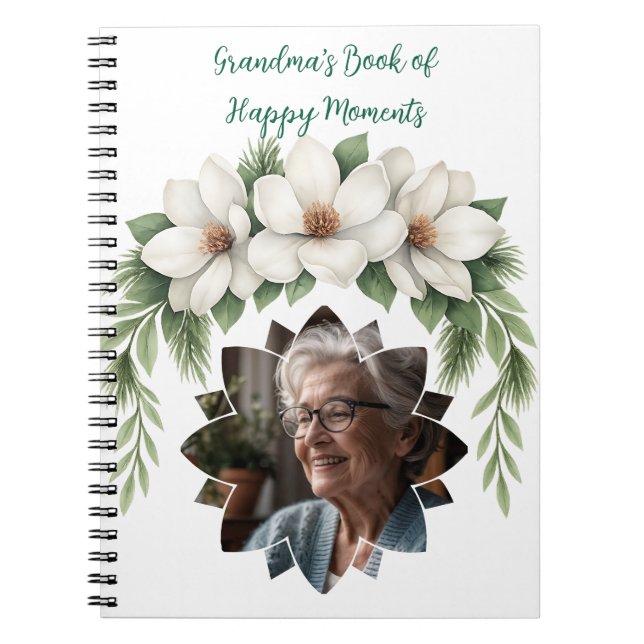 Frohe Weihnachten Grandma Foto Weihnachtsgeschenk Notizblock (Vorderseite)