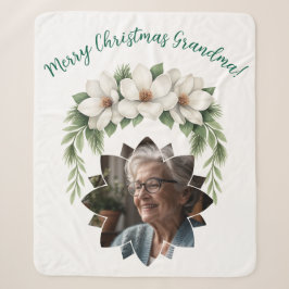 Frohe Weihnachten Grandma Foto Weihnachtsgeschenk Sherpadecke