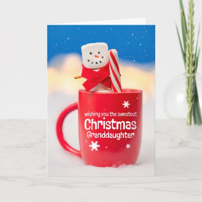 Frohe Weihnachten Grandtochter Niedlich Snowman (Vorderseite)