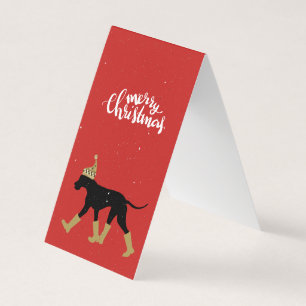 Frohe Weihnachten Great Dane Grußkarte