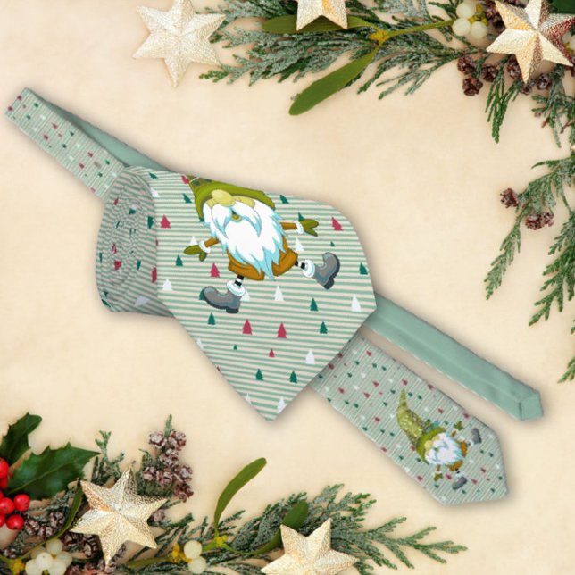 Frohe Weihnachten Green Gnome Neck Tie Krawatte (Von Creator hochgeladen)