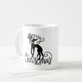 Frohe Weihnachten Greyhound Reindeer Kaffeetasse
