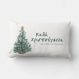 Frohe Weihnachten Griechisches Donnenkissen Lendenkissen