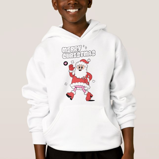 Frohe Weihnachten - Groovy Santa Strut Hoodie (Vorderseite)