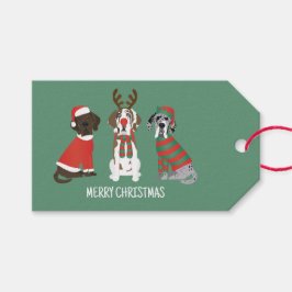 Frohe Weihnachten Große Dane Hunde Geschenkanhänger