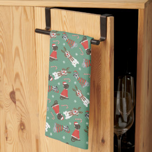Frohe Weihnachten Große Dane Hunde Geschirrtuch