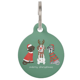 Frohe Weihnachten Große Dane Hunde Haustiermarke