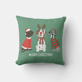 Frohe Weihnachten Große Dane Hunde Kissen