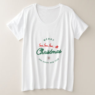 Frohe Weihnachten Große Größe T-Shirt