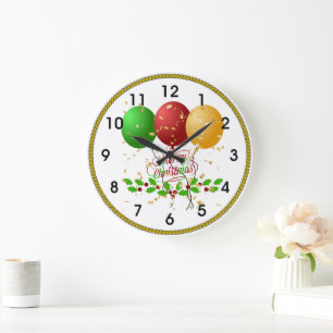 Frohe Weihnachten Große Wanduhr