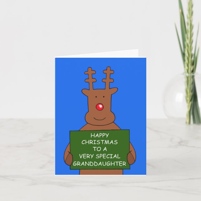 Frohe Weihnachten Großtochter Karte (Vorderseite)