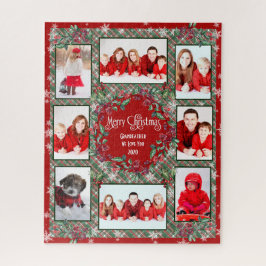 Frohe Weihnachten Großvater Familie Foto Collage