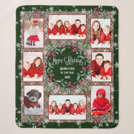 Frohe Weihnachten Großvater Familie Foto Collage Sherpadecke