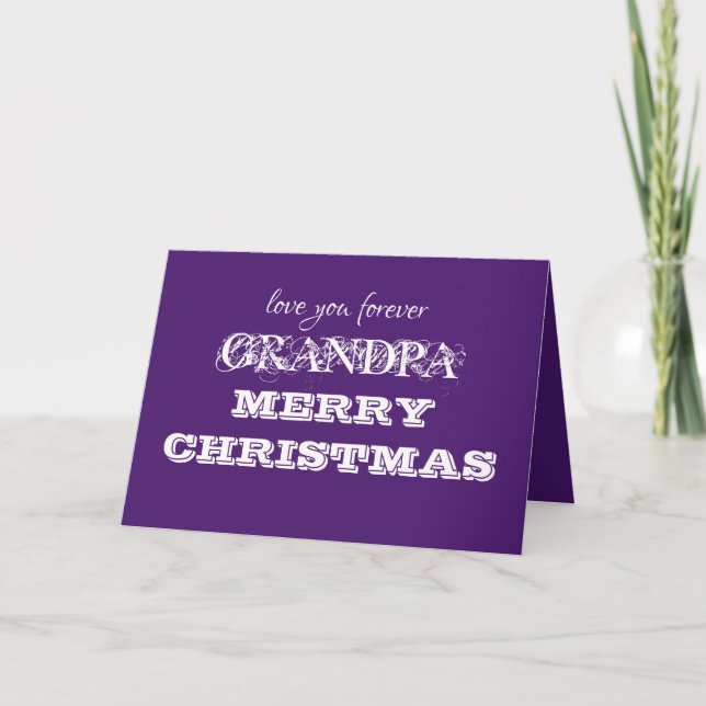 Frohe Weihnachten Großvater Klassische Skriptbezei Karte (Vorderseite)