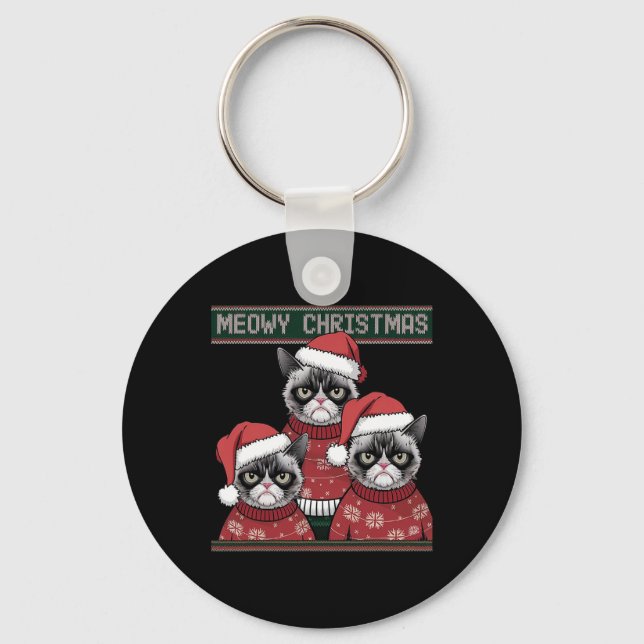 Frohe Weihnachten Grumpy  Schlüsselanhänger (Vorderseite)