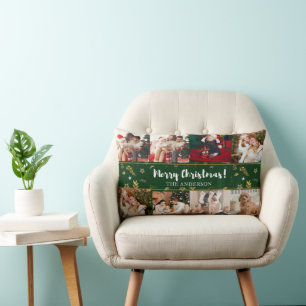 Frohe Weihnachten Grün Elegant Moderne Fotos Lendenkissen