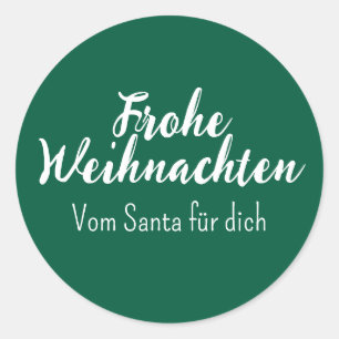 Frohe Weihnachten grün Frohe Weihnachten auf Deuts Runder Aufkleber