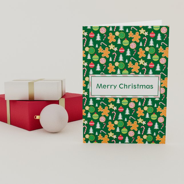 Frohe Weihnachten Grüne Feiertage Themendesign Kar (Von Creator hochgeladen)