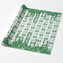 Frohe Weihnachten - grüne Glitzer