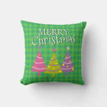 Frohe Weihnachten Grüne Rosa Bäume
