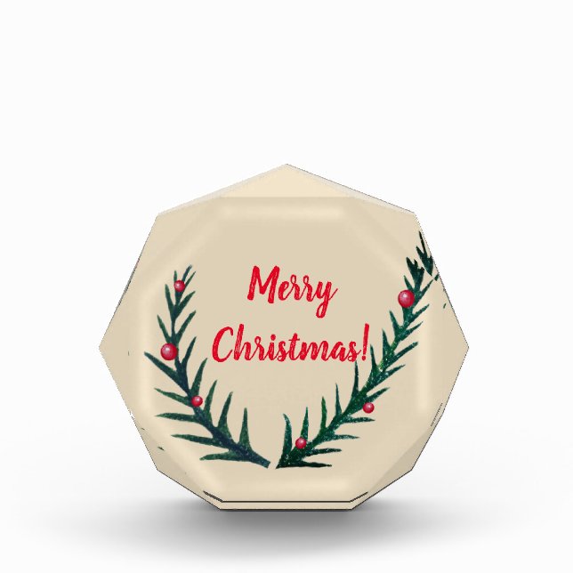 Frohe Weihnachten, Grüne Twigs Fotoblock (Vorderseite)