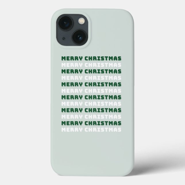 Frohe Weihnachten, grüne Weihnachtskunst, Urlaub Case-Mate iPhone Hülle (Rückseite)