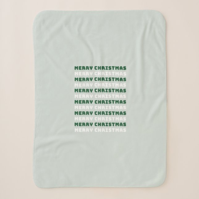 Frohe Weihnachten, grüne Weihnachtskunst, Urlaub Sherpadecke (Vorderseite)