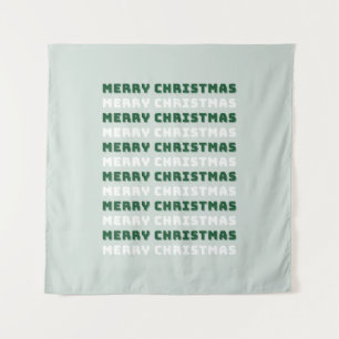 Frohe Weihnachten, grüne Weihnachtskunst, Urlaub Wandteppich