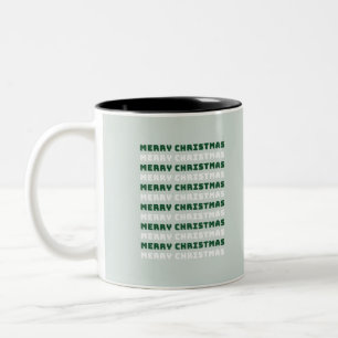 Frohe Weihnachten, grüne Weihnachtskunst, Weihnach Zweifarbige Tasse