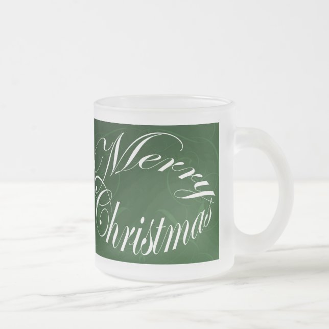 Frohe Weihnachten Grünen Urlaub Glas Tasse Set (Rechts)