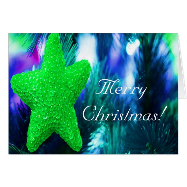 Frohe Weihnachten Grüner Star I (Vorderseite (Horizontal))