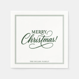 Frohe Weihnachten grüner Text, Urlaub Serviette