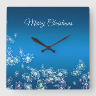 Frohe Weihnachten. Gruß Quadratische Wanduhr