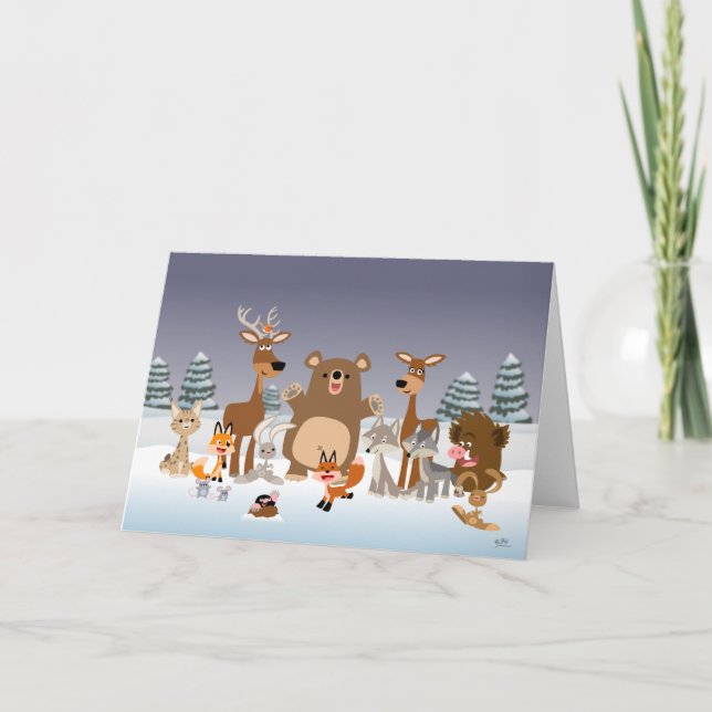 Frohe Weihnachten! Grußkarte Feiertagskarte (Vorderseite)