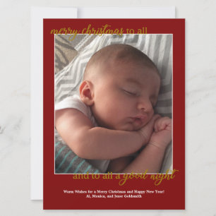 Frohe Weihnachten Grußkarte 'To All a Good Night',