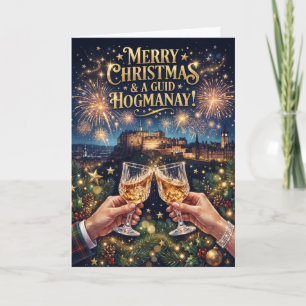 Frohe Weihnachten Guid Hogmanay Edinburgh Karte