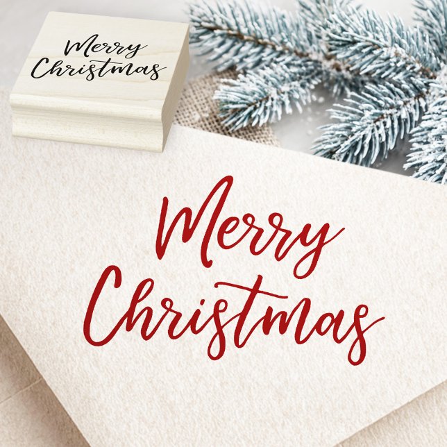 Frohe Weihnachten Gummistempel (Merry Christmas Rubber Stamp)