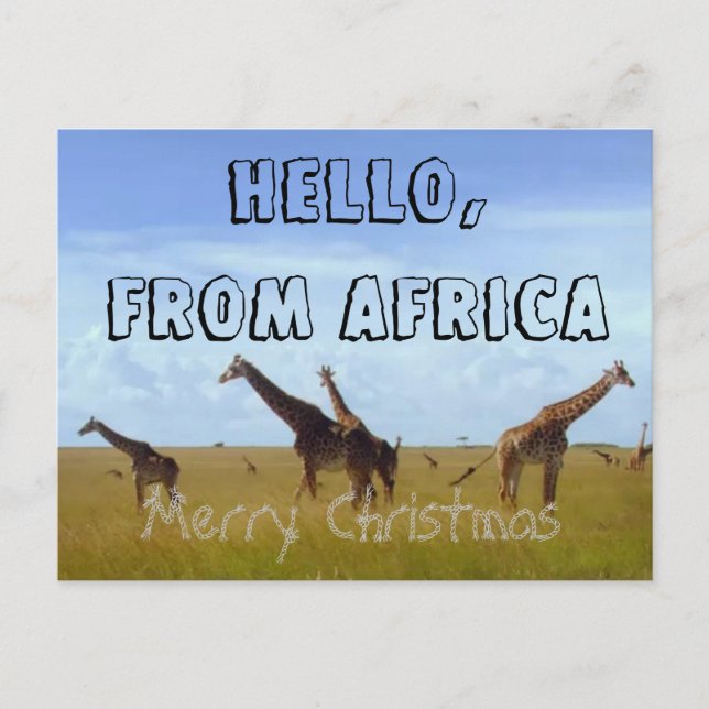 Frohe Weihnachten hallo von Afrika Hakuna Matata (Vorderseite)