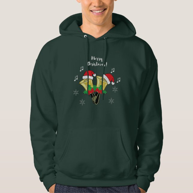Frohe Weihnachten Handbell Hoodie - Männer (Vorderseite)