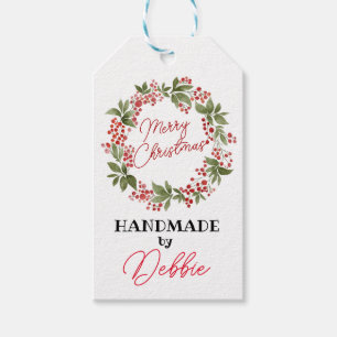 Frohe Weihnachten handgefertigte Geschenkmarke Geschenkanhänger