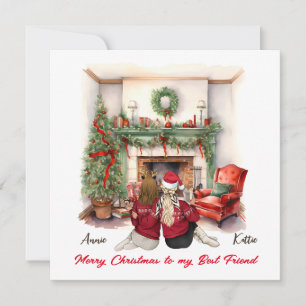 Frohe Weihnachten Handgemachte Beste-Freundin-Weih Einladung