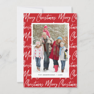 Frohe Weihnachten Handgeschriebene Foto-Schrift Te