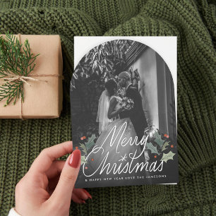 Frohe Weihnachten Handlettering Holiday Fotokarte Einladung