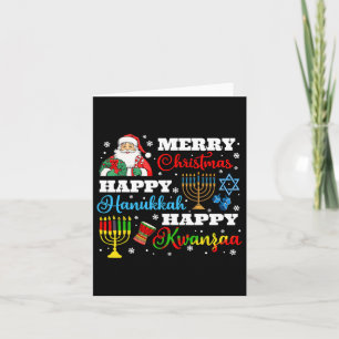 Frohe Weihnachten Hanukkah Kwanzaa jüdischer Afro Karte