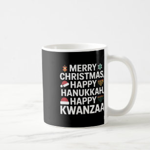 Frohe Weihnachten Happy Hanukkah Happy Kwanzaa 15 Kaffeetasse
