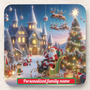 Frohe Weihnachten Hard Plastic Untersetzer