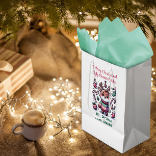 Frohe Weihnachten & hässliche Pullover Wünsche Ren Mittlere Geschenktüte