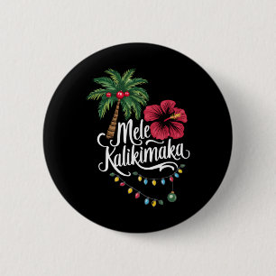 Frohe Weihnachten Hawaii Santa Hawaiian Merry Chri Button