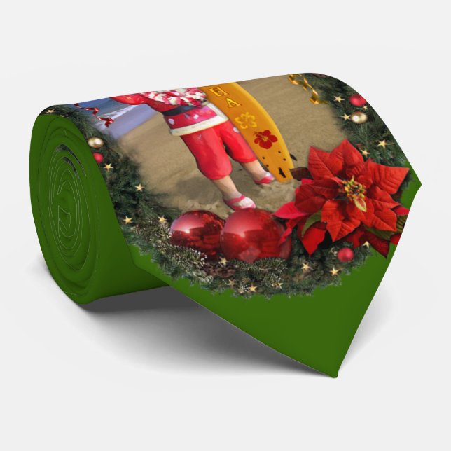 Frohe Weihnachten Hawaiian Style Krawatte (Gerollt)