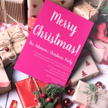 Frohe Weihnachten Heiß Pink Weihnachten Party